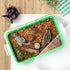 15Inch Portable Sensory Bin Play Tray with Lid, Fill with Water, Sand, Beads and More (Green)...