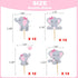 Finduat 48 Pieces Pink Elephant Cupcake Toppers for Girl Baby Shower Decorations Supplies, Baby Girl Birthday Party Supplies(Double Sided)...