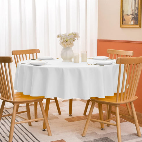 Softalker Round Tablecloth, Waterproof & Stain Resistant Table Cloth Wrinkle Free Fabric Washable Polyester Table Cover for Spring/Party/Outdoor -...