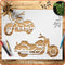 Motorcycle Bike Stencil Template - Reusable 8.5x11 Inches for Painting on Walls, Wood, and Crafts Stencils for DIY Artistry - LIONX...