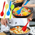 4 Pcs Mixing Spoons for Cooking, 8" Small Silicone Spoons Nonstick Heat Resistant Kitchen Spoon Silicone Serving Spoon Stirring Spoon for Kitchen ...