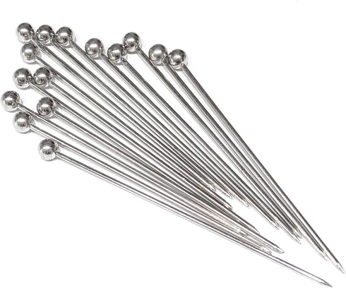 15PCS Cocktail Picks, Metal Stainless Steel Cocktail Toothpicks, Reusable Cocktail Skewers, Garnish Picks Bloody Mary Skewers, Metal Martini Picks...
