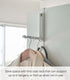 Smart Over The Door Coat Hook Organizer Collapsible Foldable Rack for Entryway Or Bedroom Closet - 2-Hook - Steel...