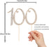 100 Years Birthday Cake Topper - New Best Crystal Rhinestone 100th Wedding Anniversary Or 100 Years Old Cake Topper Party Decoration Gold...