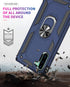 for Samsung Galaxy Note 10 Case, Note10 Case with HD Screen Protectors, Military-Grade Metal Ring Holder Kickstand 15ft Drop Tested Shockproof Cov...
