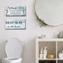 Jetec 2 Pieces Funny Bathroom Pictures Wall Sign Decor Farmhouse Bathroom Rule Wall Art Toilet Rustic Decoration Best Seat Wooden Sign(Fresh Style...