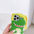 3D Cute Dinosaur Soft Case for iPhone 12 Pro Max,3D Cute Cartoon Kawaii Braid Dinosaur Kids Teens Girls Women Creative Character Soft Silicone Cas...