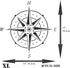 Compass Stencil, 14 x 14 inch (XL) - Ocean Nautical Seashore Wall Stencils for Painting Template...