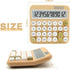 White Calculator, UPIHO Beige Standard Calculator 12 Digit with Large LCD Display and Big Buttons,White Gold Office Accessories for Women Desk,Cut...
