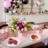Pink Party Birthday Supplies, Pink Paper Plates Napkins Cups, Disposable Dinnerware Set Serves 25, Pink Plastic Forks Knives Spoon for Wedding Bri...