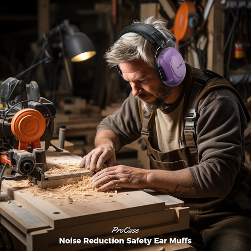 ProCase Noise Reduction Safety Ear Muffs, Hearing Protection Earmuffs, NRR 28dB Noise Sound Protection Headphones for Shooting Gun Range Mowing Co...