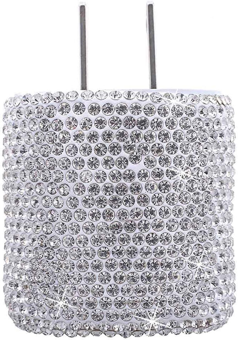 USB Wall Charger Bling 5V/2.4A 24W Dual Port Fast Charger Plug Cell Phone Block Adapter White for iPhone Android Samsung Pad Tablet etc......