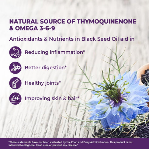 Life & Pursuits Organic Black Seed Oil (Kalonji) - 100% Pure, Natural, Cold Pressed | Natural Source of Thymoquinone & Omega 3 6 9 | Antioxidant f...