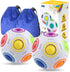 Coogam Rainbow Puzzle Ball Pack with Pouch Color-matching Game Fidget Toy Stress Reliever Magic Ball Brain Teaser for Kids and Adults, Children, B...