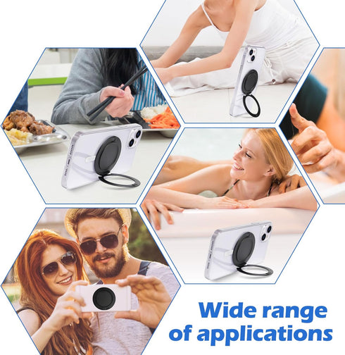 Magnetic Phone Ring Holder for PopSocket Kickstand for iPhone 12 13 14 15 Series Compatible with MagSafe Removable Phone Grip Stand...