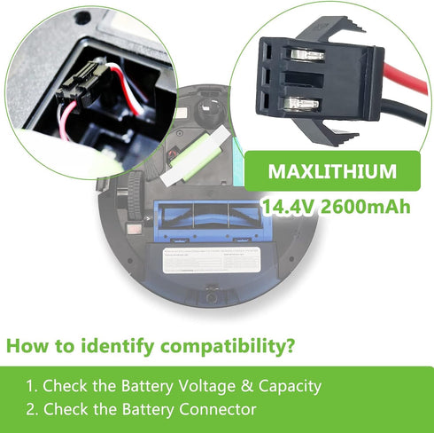 14.4V 2600mAh Replacement Battery Compatible with Ecovacs Deebot N79S DN622 Eufy RoboVac 11 11S 11S MAX 15C 25C 30C 35C G10 Hybrid G30...