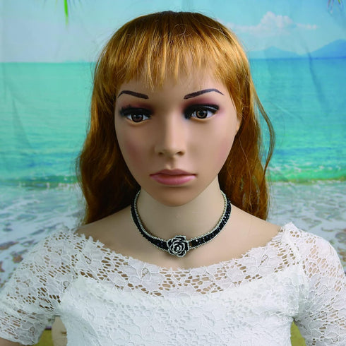 HSQYJ Metal Ball Pendant Chunky Choker Necklace Punk Multi-Strand Link Chain Statement Collar Necklaces Fashion Jewelry for Women Gift Gold Plated...