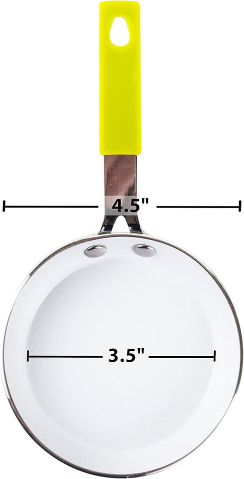 Good Living 3.5" Fast-Heating Aluminum Single-Egg Pan, Colors Vary, 1-Pack...