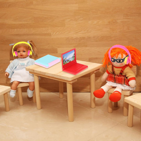 30 Pcs Doll Dollhouse Accessories 1/12 Scale Dollhouse Phone Laptop Computer Headset Glasses Miniature Simulator Accessories Mini Scene Simulation...