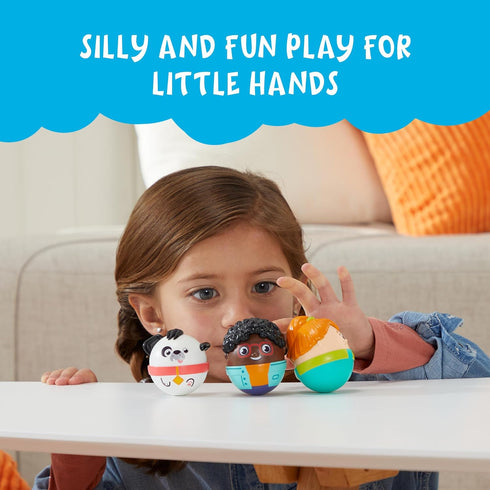 Playskool Weebles My Best Friends - Weeble Wobble Preschool Toy for Toddlers, 2 Weebles Characters + 1 Weebles Pet Dog for Kids Ages 12 Months and...