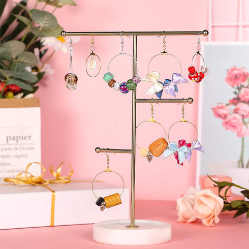 Hicarer 580 Pcs Earring Making Kit Earring Hoops for Jewelry Making 180 Pcs Round Beading Hoops Earring Findings Components with 200 Silicone Earr...