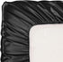 SiinvdaBZX Satin Crib Sheets for Boys, Silky Soft Black Crib Fitted Sheets for Standard Crib and Toddler Mattress, 28 x 52 x 8In (Pack of 1)...