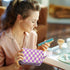 6 PCS Makeup Bag Pouch Checkered Makeup Bag Cosmetic Bag for Women Portable Zipper Make Up Pouch Travel Toiletry Bag Organizer Cute Makeup Brushes...