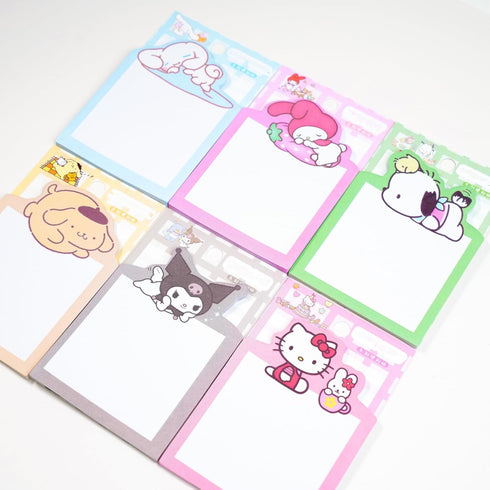 6 Pcs Kawaii Sticky Notes Kiity Cute Cartoon Self-Stick Note Pads Kawaii Stationary 3.75x2.75 inches 180 Sheets Melody Office School Supplies Cat ...