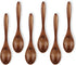 6Pcs Small Wooden Spoons, 5.5 Inches Wood Honey Spoons, Little Wooden Serving Table Spoons Utensils Set, Wooden Teaspoon for Cooking Soup Tea Coff...