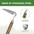 Gardening Sickle Hoe, Japanese Bent Angle Weeding Sickle, Stainless Steel Weed Hoe Scraper...