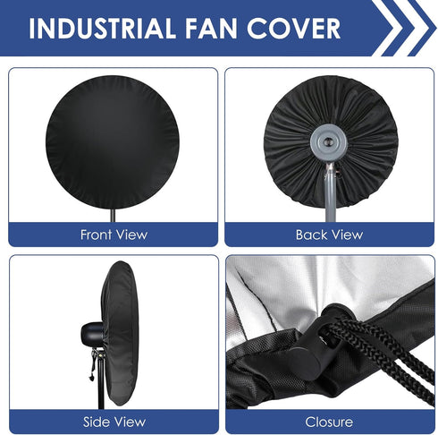 Industrial Heavy Duty Outdoor Floor Fan Waterproof Dustproof Cover...