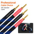 UCINNOVATE 11 AWG HiFi BFA Z Plugs Banana Speaker Cables, 4 Pack 20cm Audiophile OFC Gold Plated Speaker Wire with BFA Banana Plug for HiFi Audio ...