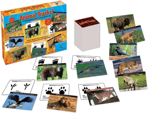 Animal Tracks Game, At-Home STEM Kits For Kids Age 5 and Up, Animal Games for Young Scientists, Kids Party Games and Activities , Yellow...