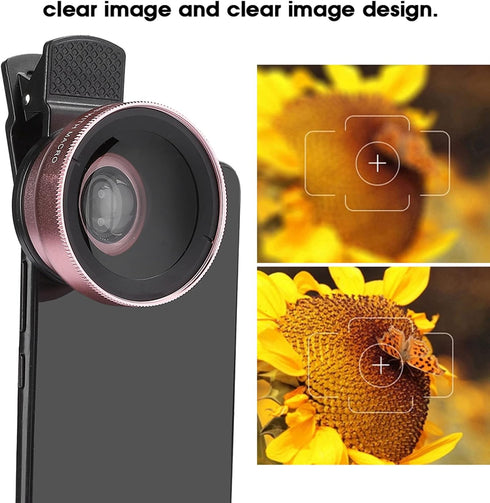 Macro and Wide Angle Lens, 2 in 1 Wide Anle Pro Lens, Pro Lens Kit for Every Lens and Creates Beautiful Landscapes...