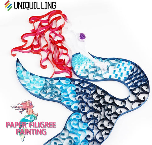 Uniquilling Quilling Kit Paper Quilling Kit for Adults Beginner, Handmade DIY Craft Quilling Paper Filigree Painting Kit Tools, Room Wall Art Deco...