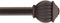 Kenney KN71712 Beckett Soft Square End Standard Decorative Window Curtain Rod, 28-48" Adjustable Length, Weathered Brown Finish, 5/8" Diameter Ste...