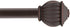 Kenney KN71712 Beckett Soft Square End Standard Decorative Window Curtain Rod, 28-48" Adjustable Length, Weathered Brown Finish, 5/8" Diameter Ste...