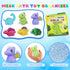 Light Up Bath Toys for Toddlers Kids Baby Boys, No Hole Dinosaur Bath Toys with Bath Book & Organizer, Led Light Bath Time Water Toys for Bath Tub...