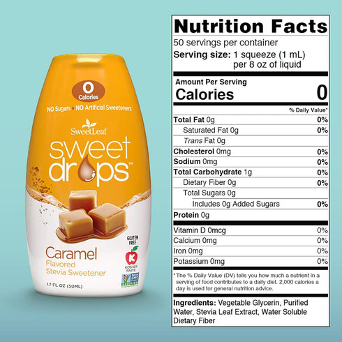 SweetLeaf Sweet Drops Caramel 1.7 Fl Oz Ea (Pack of 3)...