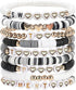FUNTE 9PCS Black Friendship Bracelets 9pcs Black Gray Friendship Bracelets 2024 Singer New Album Name Inspiration Bracelet For Music Fans And Frie...