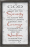 Buecasa Farmhouse God Serenity Prayer Wall Decor Sign - Religious Bible Verse Wall Art with Rustic Solid Wood Frame16x9.5 Inches Vertical...