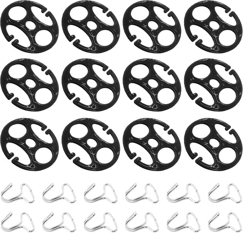 24Pcs Car Seat Cover Plum Plate Metal Hooks, 12Pcs Plastic Car Seat Covers Chucks and 12Pcs Metal Hooks Set Locking Clip Plastic Card Fixed Fasten...