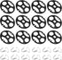 24Pcs Car Seat Cover Plum Plate Metal Hooks, 12Pcs Plastic Car Seat Covers Chucks and 12Pcs Metal Hooks Set Locking Clip Plastic Card Fixed Fasten...