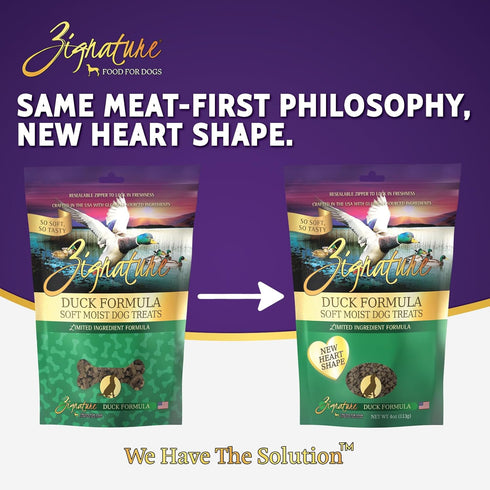 Zignature Duck Soft Moist Treats for Dogs...