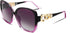 FEISEDY Women's Fashion Sunglasses, Oversized Square Frame with Pearl Sparkling, Polarized UV Protection B2821...