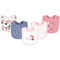 Touched by Nature Unisex Baby Organic Cotton Bibs, Bubblegum Floral, One Size...