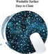 Cool Blue Galaxy Night Sky Pattern Mouse Pad Round Non-Slip Rubber Mousepad Laptop Office Computer Decor Cute Desk Accessories Customized Design M...