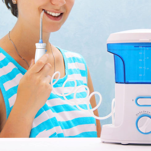 BBTO Oral Hygiene Accessories Standard Water Hose Plastic Handle with Water Flosser Replacement Jet Tip, Compatible with Waterpik Oral Irrigator W...