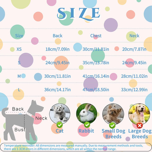 Dog Pajamas for Small Dogs Girl Boy Puppy Pjs Fall Winter Pet Onesies for Chihuahua Teacup Cute Polka Dot Soft Material Stretch Able Cat Clothes O...