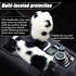 LUOYOYY 8 Pack Cute Cow Print Plush Fluffy Steering Wheel Covers Set with Fluffy Gear Shift Cover & Handbrake Cover & Fuzzy Seat Belt Pads & Car C...